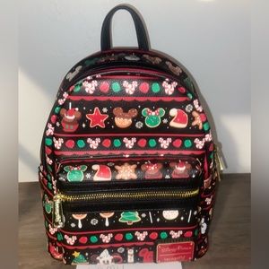 Disney Parks Loungefly Christmas Holiday 2019 Snacks Food Icons  Backpack NWT